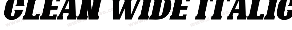Clean Wide Italic字体转换